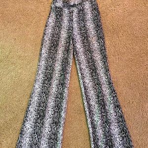 Snake skin cotton pants